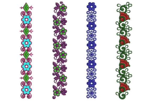 Floral Borders Set: A Seasonal Embroidery Staple