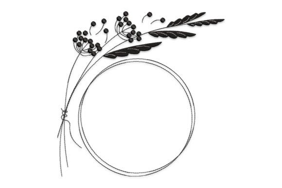 Flowers Frame Embroidery Design