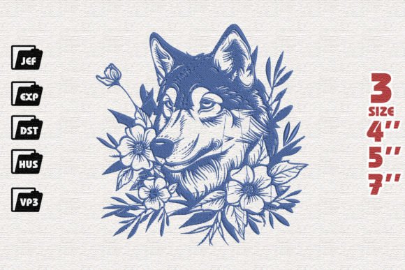 Wolf Embroidery: A Versatile Wild Animal Design for Small Creative Businesses